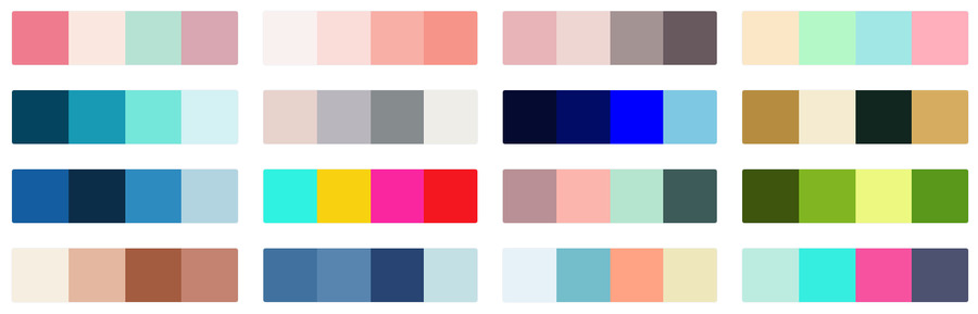 Exemples de palette de couleurs
