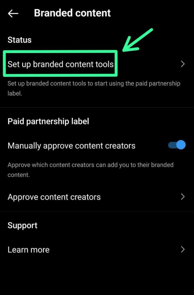How to set up branded content tools on Instagram