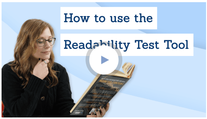 how to use readability test tool
