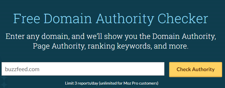 moz free domain authority checker