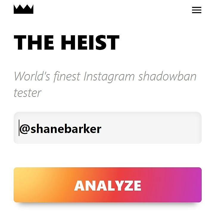 the heist shadowban testing tool