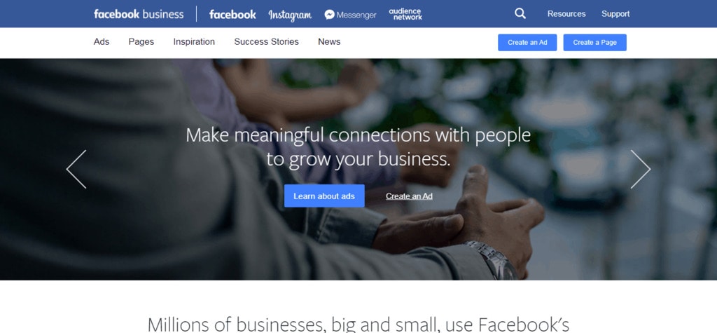Facebook Business Landing Page