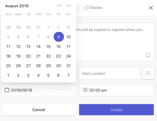 Combin - IG Scheduling App - Scheduling Options