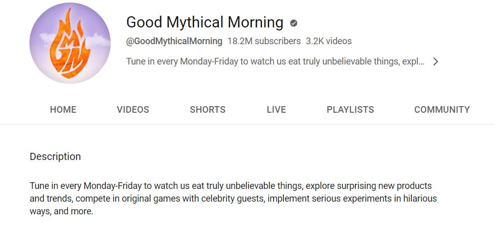 good mythical morning youtube channel posts