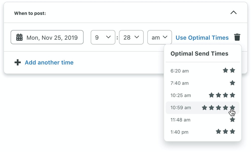 Sprout Social - IG Scheduling App - Post at Optimal Times