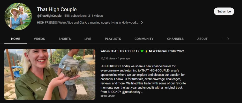 that high couple youtube channel