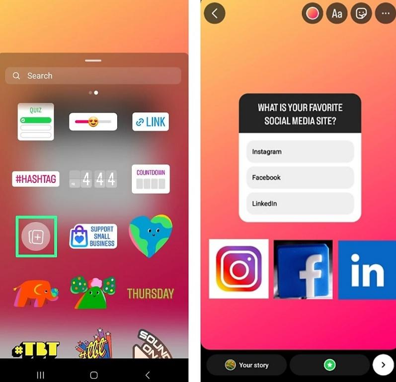 how to add photos to ig story