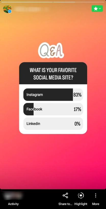 instagram poll results illustration