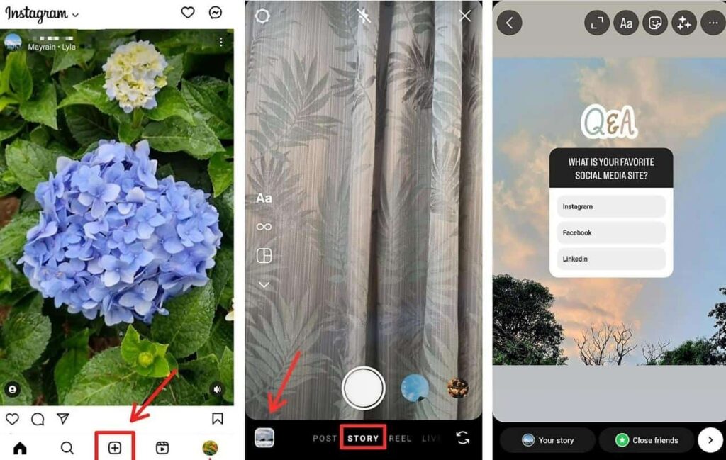 steps to add a background image or video to your ig story
