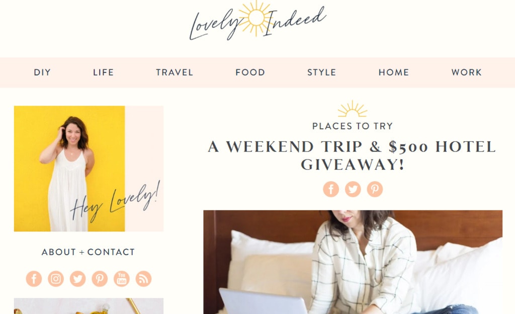 chelsea foy - travel influencer - blog screenshot