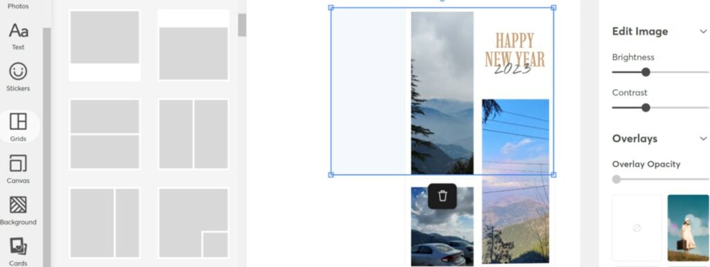 piccollage's web editor for ig collages