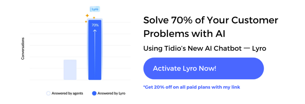 activate tidio lyro to solve customer problems with ai chatbot