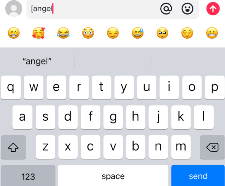 an illustration on how to get the angel secret tiktok emoji 