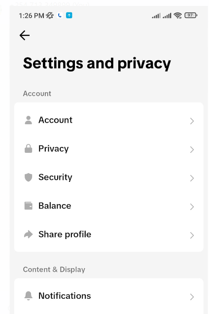 open "privacy" on your profile's settings