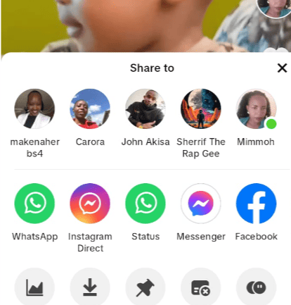 preferred social media platform for sharing a tiktok video