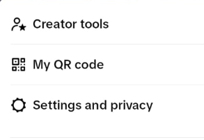 select creator tools on your tiktok profile

