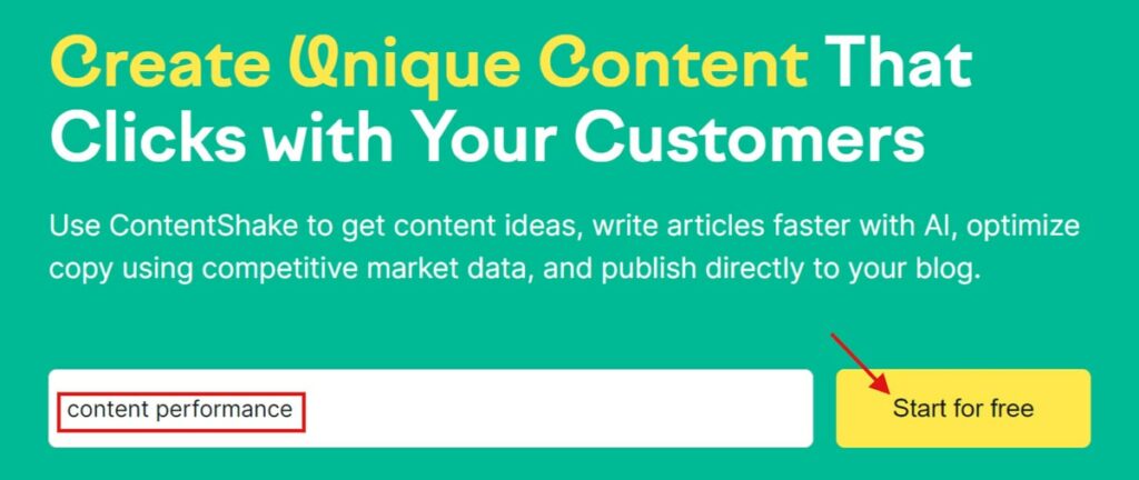 contentshake enter content idea