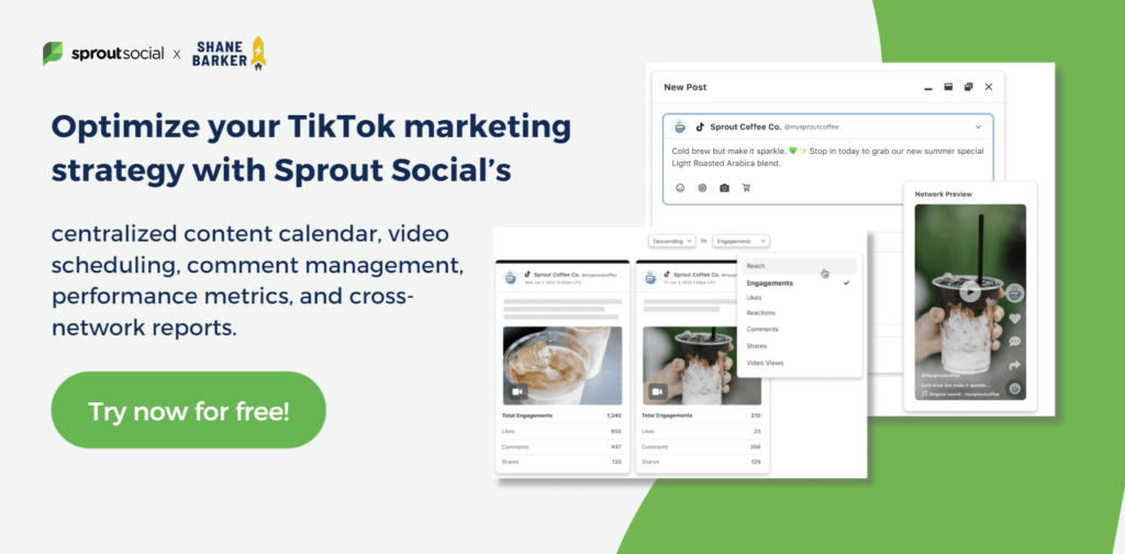 sprout social tiktok management tool