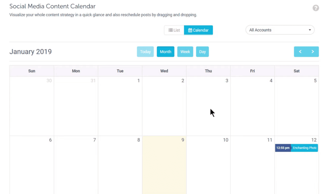 socialpilot content calendar