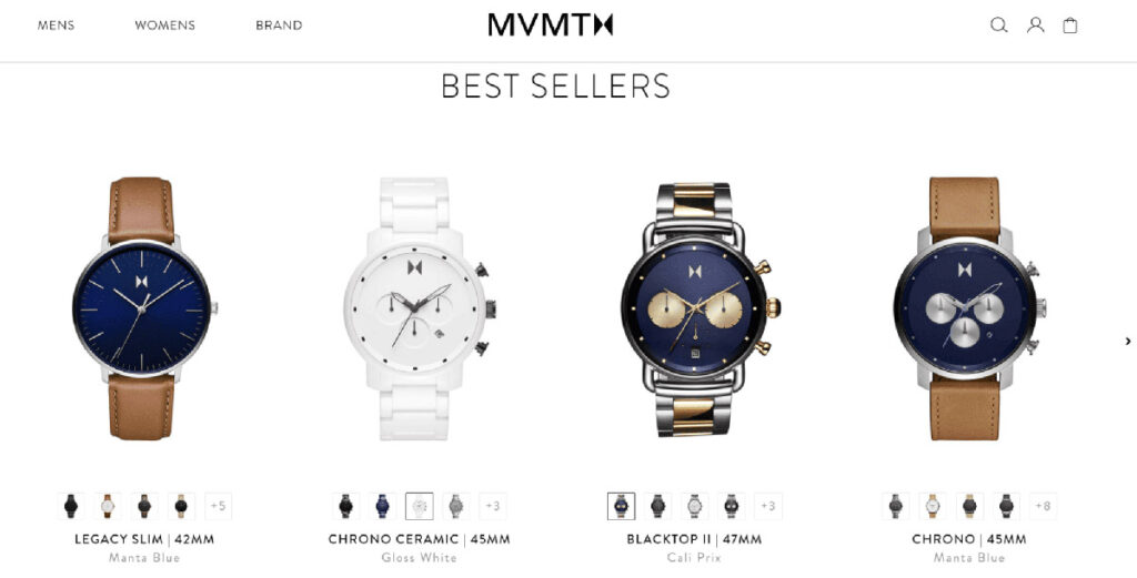 mvmt watches shopify store