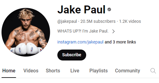 jake paul’s youtube channel