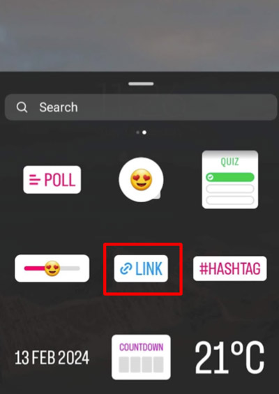 add link sticker to instagram story