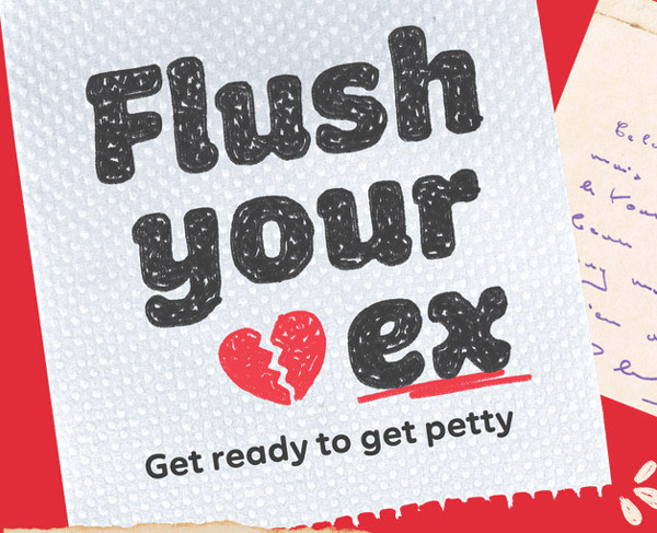 who gives a crap-flush your ex valentines ad