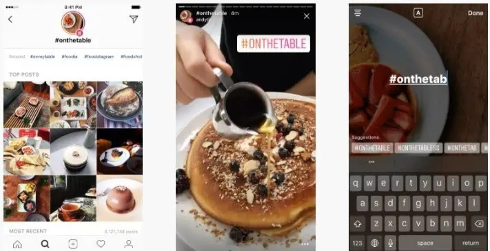 add hashtags on instagram stories