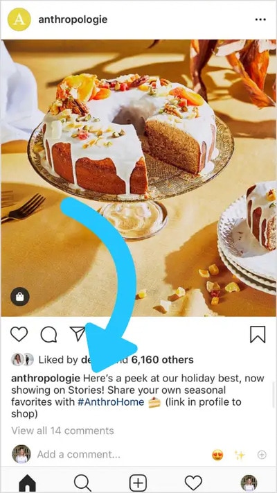 cross-promote stories in feed post on instagram to increase views