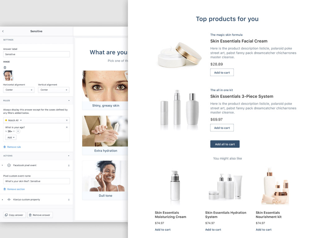 personalized ecommerce recommendations with octane ai chatbot ai quiz funnels data collection 