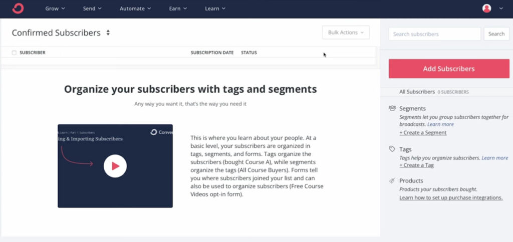 convertkit subscriber tags and segments